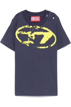 Diesel T-shirt blu Oval-D neonato