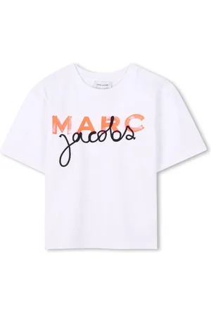 Marc Jacobs T-shirt bianca logo frontale a contrasto