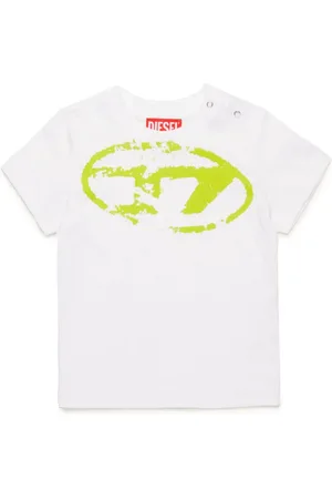 Diesel T-shirt bianca Oval-D neonato