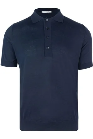 Paolo Pecora Polo in maglia blu extrafine
