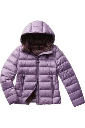 Blauer Giubbino Tartan lilla