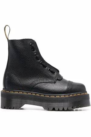 Dr. Martens Stivali platform in nappa lavorata Sinclair neri