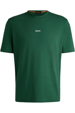 HUGO BOSS T-shirt verde mini logo petto