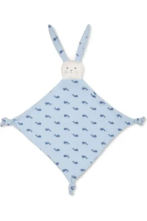 Petit Bateau Peluche coniglio con fantasia all-over celeste