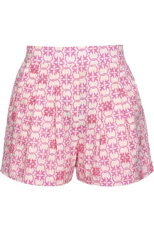 Pinko Short burro/rosa logo all-over