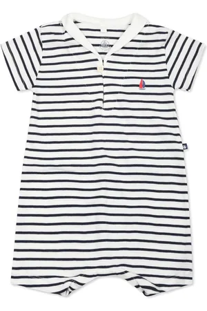Petit Bateau Tutina bianca e blu a righe