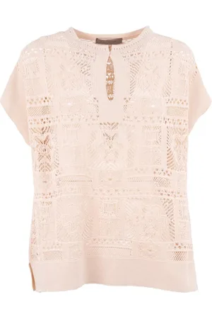 D.EXTERIOR Maglia ricamata patchwork all-over marmo