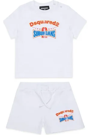 Dsquared2 Completo sportivo bianco neonato (2pz)