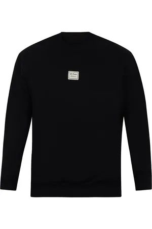 YES Felpa nera baisc mini patch frontale