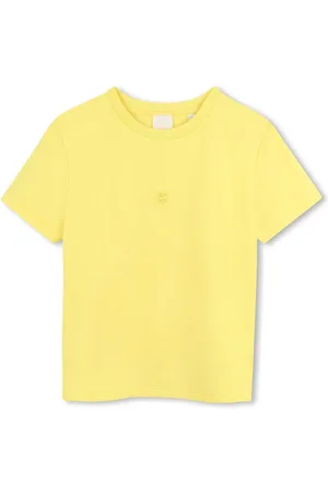 Givenchy T-shirt gialla mini logo monogram frontale