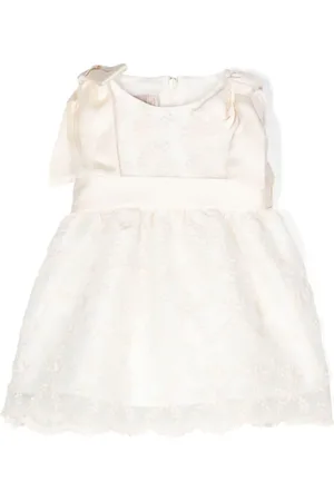 LA STUPENDERIA Abito neonata tulle floreale ricamato