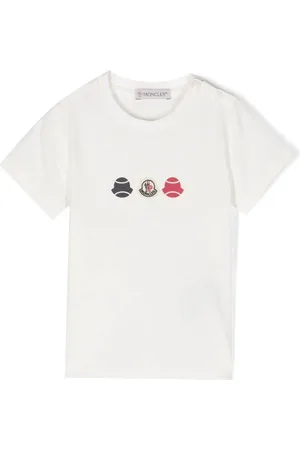Moncler T-shirt neonato bianca logata