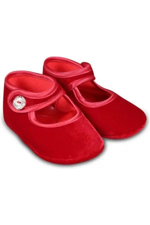 MONNALISA Scarpette rossa neonata con chiusura diamante