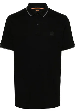 HUGO BOSS Polo passertip nera logo ricamo