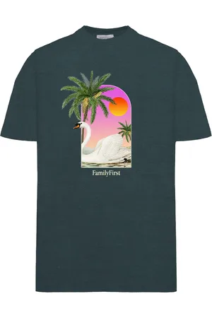 Family First T-shirt stampa cigno