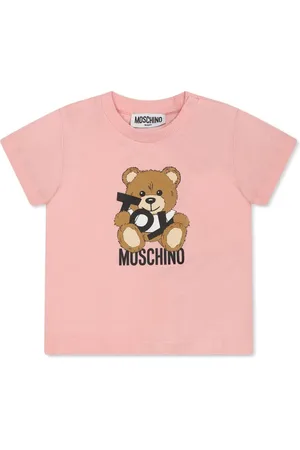 Moschino T-shirt rosa teddy toy neonata