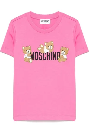 Moschino T-shirt fucsia stampa frontale