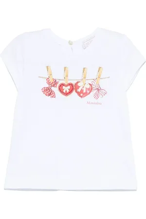 MONNALISA T-shirt bianca con stampa