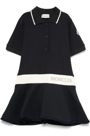 Moncler Abito blu fascia logata in vita