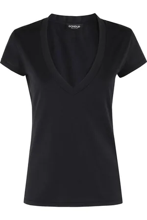 Dondup T-shirt nera scollo V