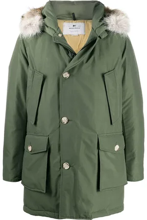 Woolrich Parka verde cappuccio con pelliccia