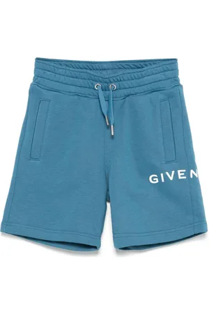 Givenchy Bermuda ottanio elasticizzato logo laterale
