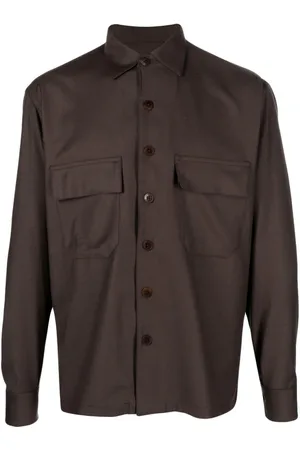 COSTUMEIN Camicia Uomo Cioccolato Lana