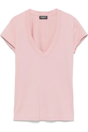 Dondup T-shirt rosa scollo V