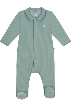 Petit Bateau Tutina in ciniglia cuore ricamo neonato