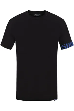 Dsquared2 T-shirt nera con banda logata