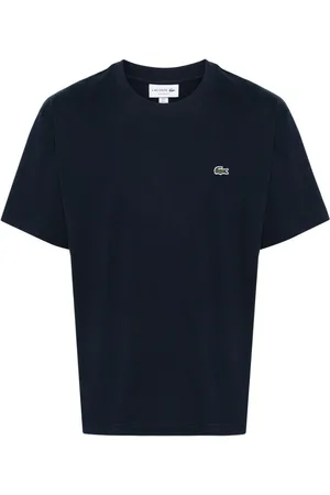 Lacoste T-shirt blu notte mini logo ricamo