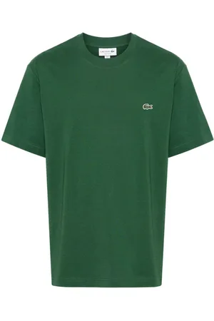 Lacoste T-shirt verde mini logo ricamo
