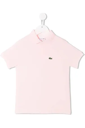 Lacoste Polo rosa chiaro logo ricamo