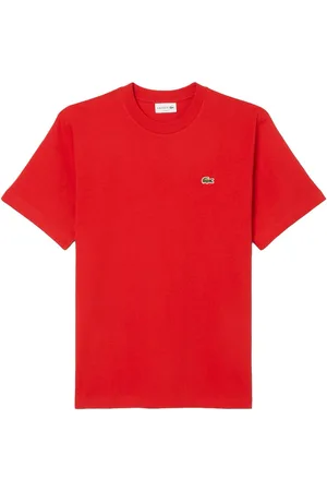 Lacoste T-shirt rossa mini logo ricamo