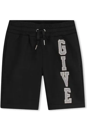 Givenchy Bermuda nero logo fronte-retr