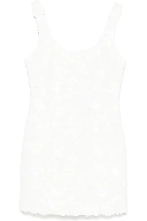 Michael Kors Abito bianco con paillettes floreali
