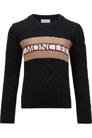 Moncler Maglione banda con logo ricamato