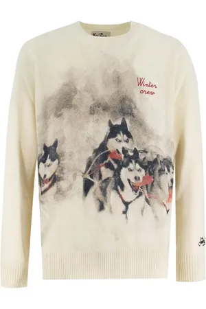 MC2 SAINT BARTH Maglione heron stampa husky panna