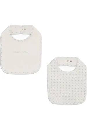 Emporio Armani Set bavette azzurro logate (2pz)