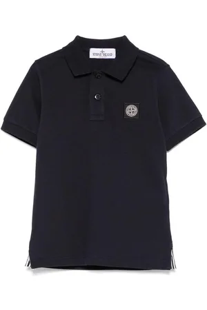 Stone Island Polo blu mini logo compass vecchio