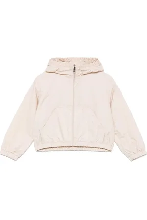 Moncler Giubbino saira beige logo retro