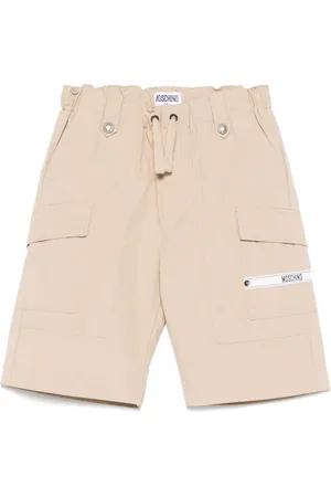 Moschino Bermuda cargo beige logo laterale