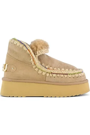 Mou Stivale Eskimo 18 platform con strass multicolor cammello