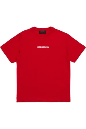 Dsquared2 T-shirt rossa mini logo petto