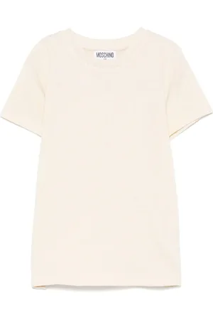 Moschino T-shirt beige logo all-over