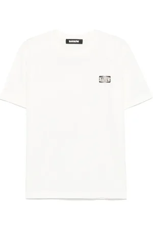 BARROW T-shirt bianca grafica basket retro