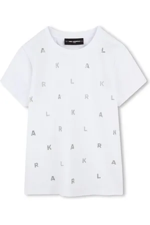 Karl Lagerfeld T-shirt bianca lettere logo