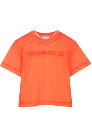 Marc Jacobs T-shirt arancione logo tono su tono