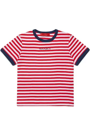 MAX&Co. Kids T-shirt rossa fantasia a righe