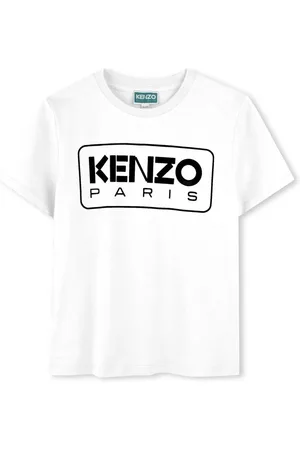 Kenzo T-shirt bianca stampa logo lettering